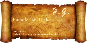 Horváth Gida névjegykártya